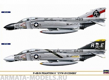 00942  Самолет F-4B/N Phantom II 2 модели в одной коробке