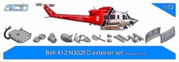 72-AE001 Bell 412 N302FD, набор детализации экстерьерa 1/72