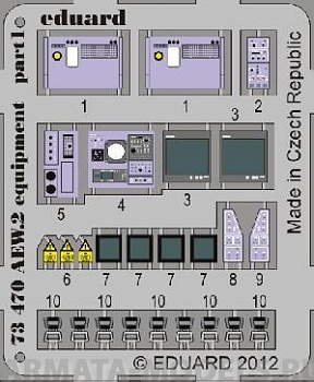 73470 Фототравление Sea King AEW.2 equipment  For Cyber Hobby Kit