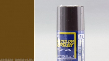 S012 Краска в баллончиках т.м. MR.HOBBY 100мл  OLIVE DRAB (1)