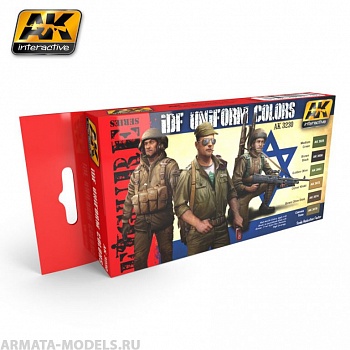 AK3230 Набор акриловых красок IDF UNIFORM COLORS