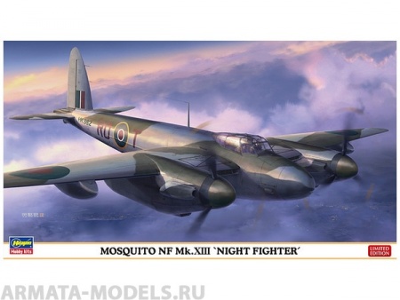 02198 Самолет De Havilland Mosquito NF Mk.XIII Night Fighter Hasegawa