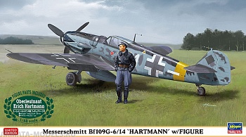 07447 Самолет Messerschmitt Bf109G-6/14 HARTMANN w/FIGURE