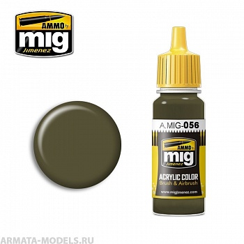 AMIG0056 Ammo Mig Акриловая краска GREEN KHAKI 17 мл